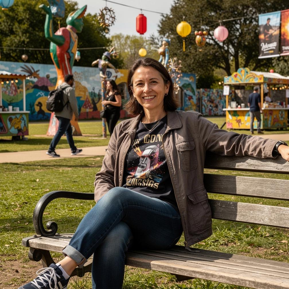 Festival scene featuring food vendors serving regional dishes alongside crowds celebrating with music and dancing.